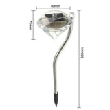 Set of 4 Solar Powered Diamond Stake Lights