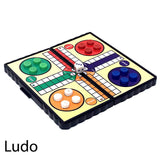 Set of 4 Compact Magnetic Board Games in Folding Cases