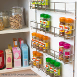 Chrome 6 Tier Wall Mounted Spice Rack