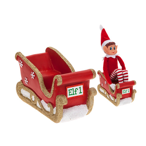 Elves Behavin’ Badly Sleigh with LED Headlights