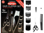 Professional 10pc Hair Clipper Set