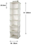 Hanging 6 Shelf Wardrobe Organiser