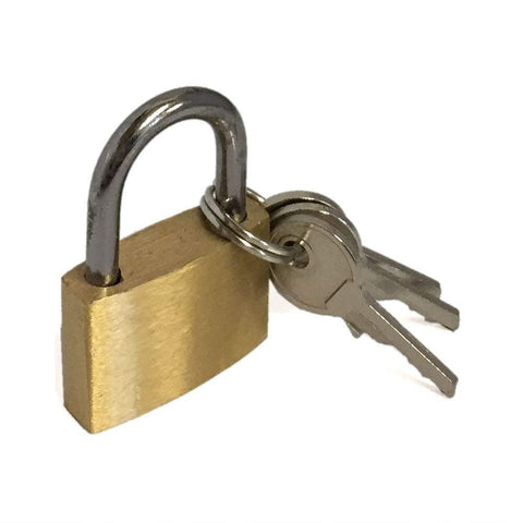 Slim 50mm Brass Padlock with 3 Keys