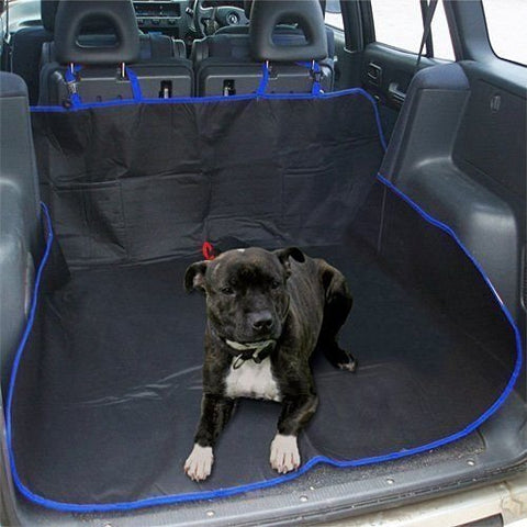 Universal 2 in 1 Car Seat Protector and Boot Liner with Blue Trim