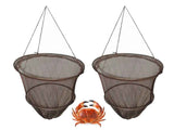 Set of 2 Crab Drop Nets with Spring Loaded Bait Holder