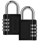 Slim 4 Digit Black Combination Padlock