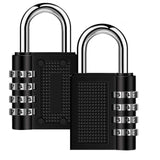 Slim 4 Digit Black Combination Padlock