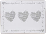 Set of 4 Heart Placemats