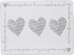 Set of 4 Heart Placemats and 4 Heart Drinks Coasters