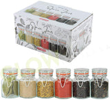 Set of 12 Glass Spice Jars