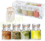 Set of 12 Glass Spice Jars