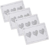 Set of 4 Heart Placemats