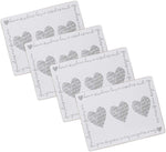 Set of 4 Heart Placemats