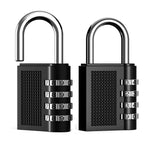 Slim 4 Digit Black Combination Padlock