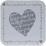 Set of 4 Heart Placemats and 4 Heart Drinks Coasters