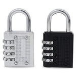 Slim 4 Digit Black Combination Padlock