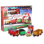 Deluxe 14pc Christmas Train Set with Realistic Sound and Light