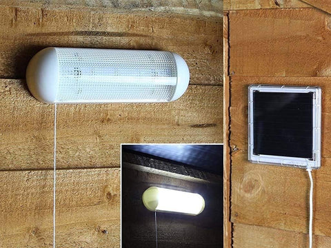 Solar Powered LED Garden Shed Light