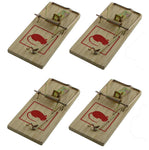 Pack of 4 Traditional Wooden Mouse Traps