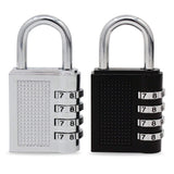 Slim 4 Digit Silver Combination Padlock