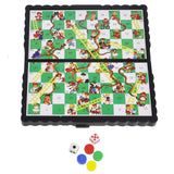 Compact Magnetic Snakes and Ladders Board Game in Folding Case