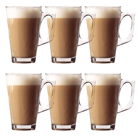 Set of 6 Premium 11cm Latte Glasses