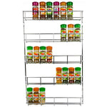 Chrome 5 Tier Wall Mounted Spice Rack