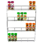 Chrome 4 Tier Wall Mounted Spice Rack