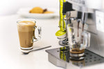 Set of 6 Premium 11cm Latte Glasses with Spoons