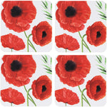 Set of 4 Poppy Drinks Coasters