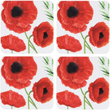 Set of 4 Poppy Drinks Coasters