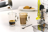 Set of 6 Premium 11cm Latte Glasses with Spoons