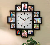 Black 12 Photo Wall Mounted Wall Clock