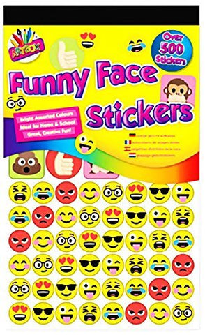 Pack of 600 Funny Face Reward Stickers