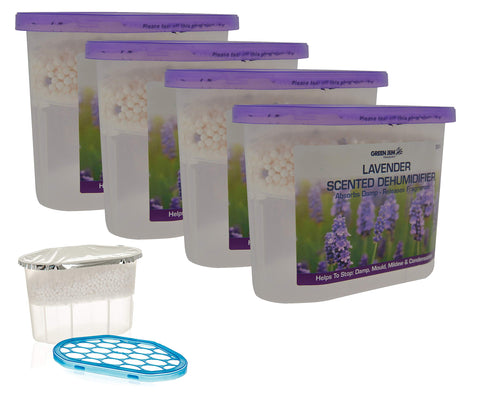 Pack of 4 Lavender  Scented 500ml Interior Dehumidifiers