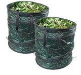 Set of 2 Pop Up Garden Waste Bags with Carry Handles